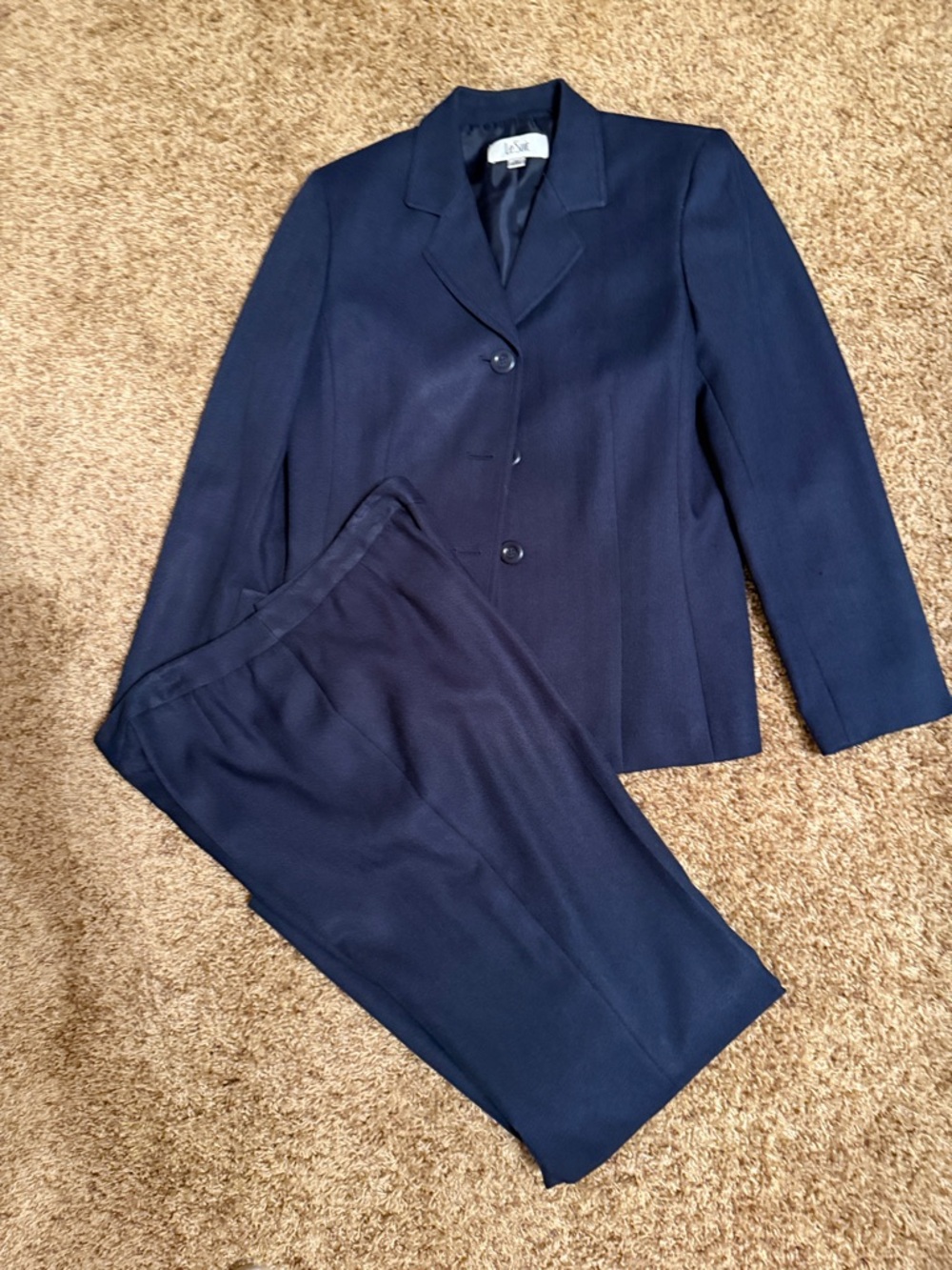 Kasper Women's Navy Two-Piece Pant Suit